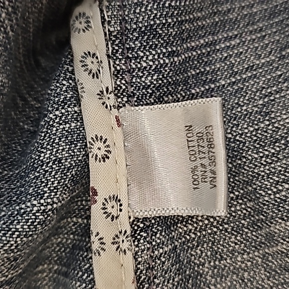 Mossimo 3/4 Sleeve Denim Blazer Jacket  Tailored Fit 2 Button Size Medium - Picture 4 of 7